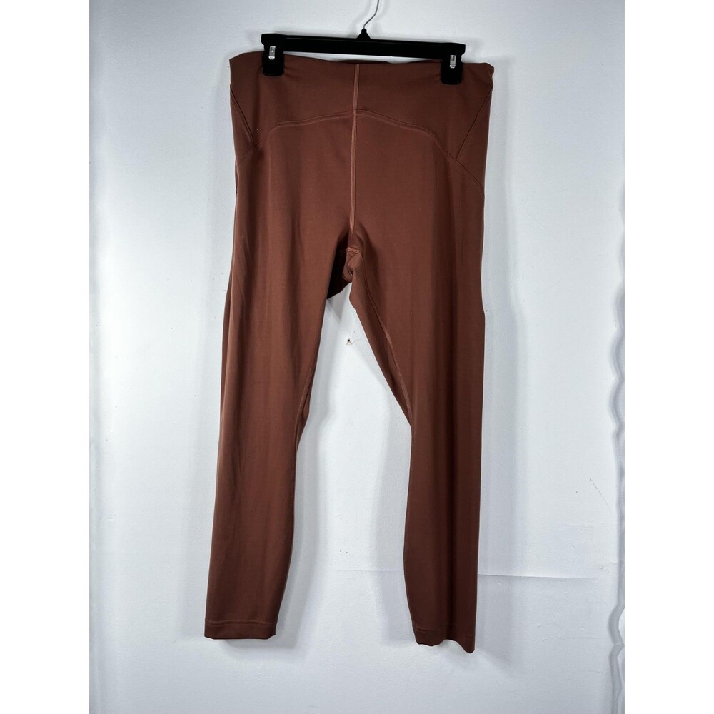 Lululemon Leggings Womens 14 Brown Ankle High Rise Stretch Yoga Pants Athletic